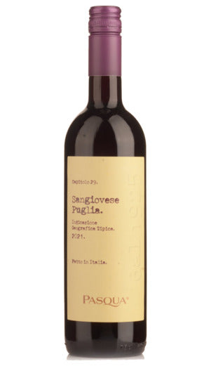 Punane vein Sangiovese "Capitolo 29.", Pasqua, Puglia, Itaalia 12% 0,75l ETTETELLIMISEL!