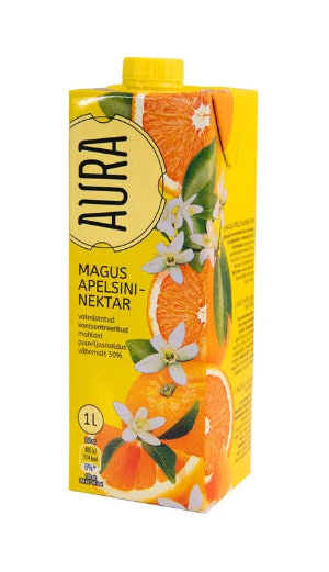Aura mahlajook apelsin, 1l